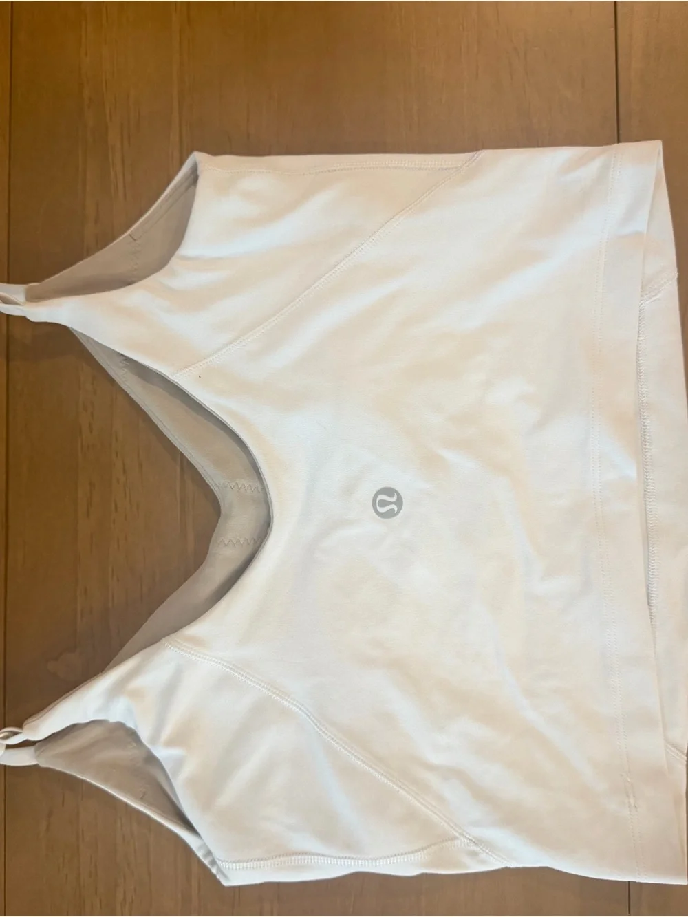 lululemon athletica White V-Neck Adjustable-Strap Tank